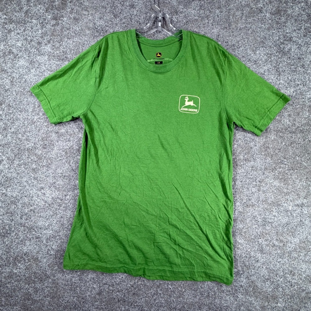 John Deere Graphic T-Shirt Mens L Green Crewneck Short Sleeve Showroom Wear